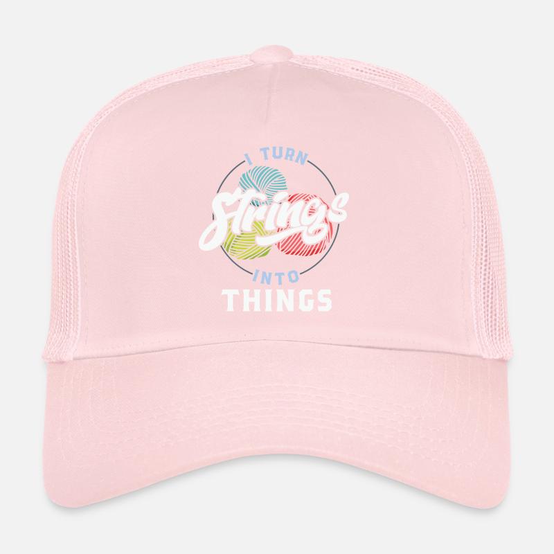 Knitting I Turn Strings into Things Casquette trucker 
