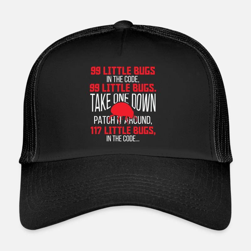 99 petits bugs dans le code Funny Programmer Casquette trucker 