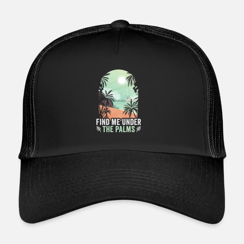 Vacances à la plage au bord de la mer Design motif de plage Casquette trucker 