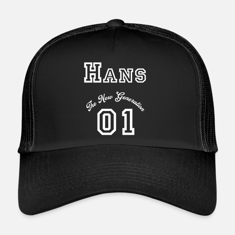 Prénom: Hans - « La Nouvelle Génération », blanc Casquette trucker 