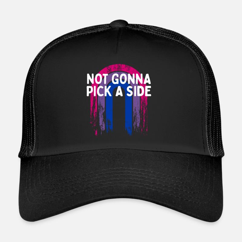 Not Gonna Pick a Side Bisexual LGBTQ Bi Pride Trucker Cap
