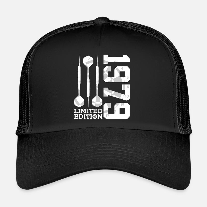 LIMITED EDITION 1979 DARTS 47. GEBURTSTAG - Trucker Cap - Schwarz/Schwarz