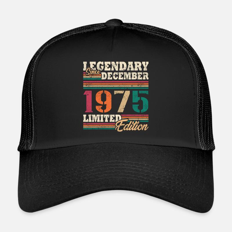 Legendary December 1975 limited edition - Trucker Cap - black/black