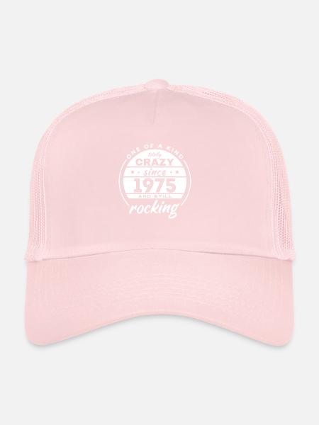 Unique en son genre totalement fou depuis 1975 Rocking - Casquette trucker  - rose pâle - Devant
