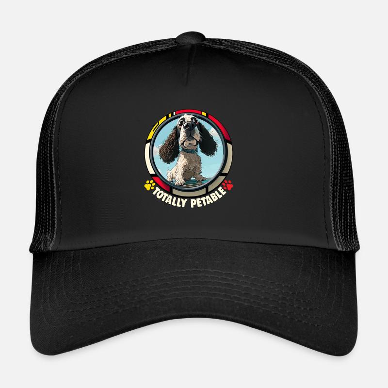 Dog Cartoon Cocker Spaniel for Dog Lovers Trucker Cap