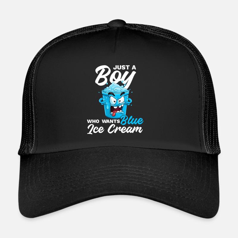 Crème glacée bleue Just a Boy - Blaues Speiseeis Casquette trucker 