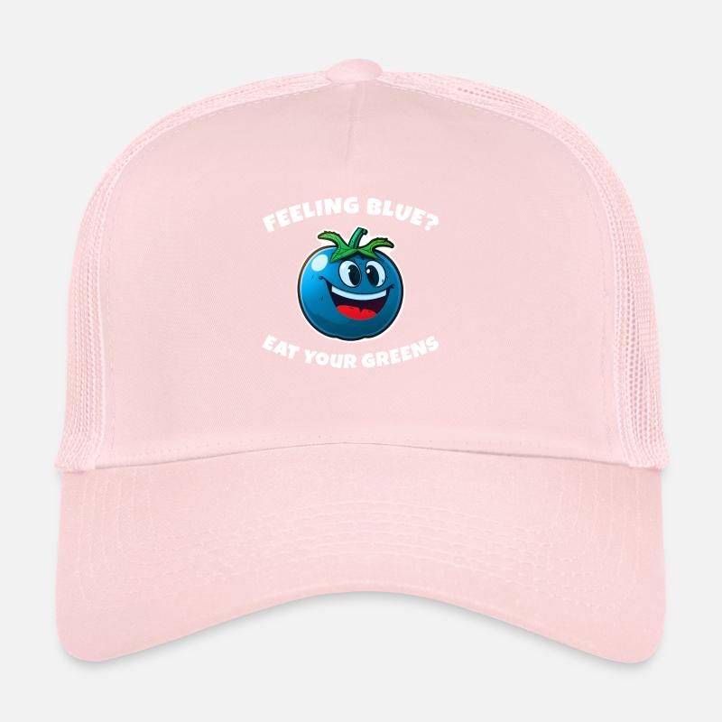 Tomate de couleur bleue Feeling Blue Fun Végétarien Casquette trucker 