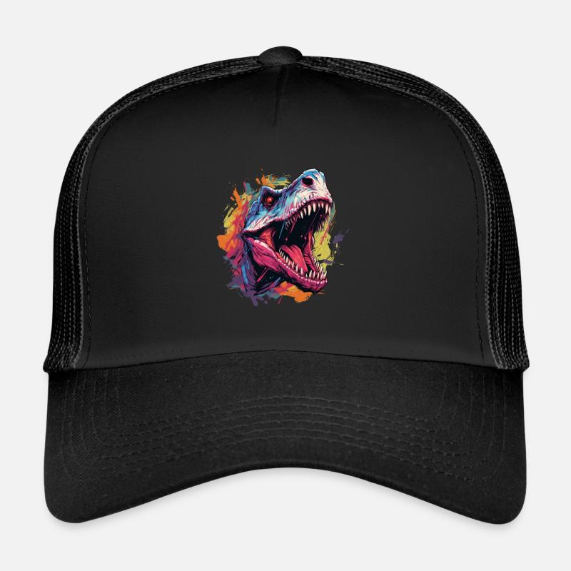 Dinosaur Dinosaurs Design - Trucker Cap - black/black