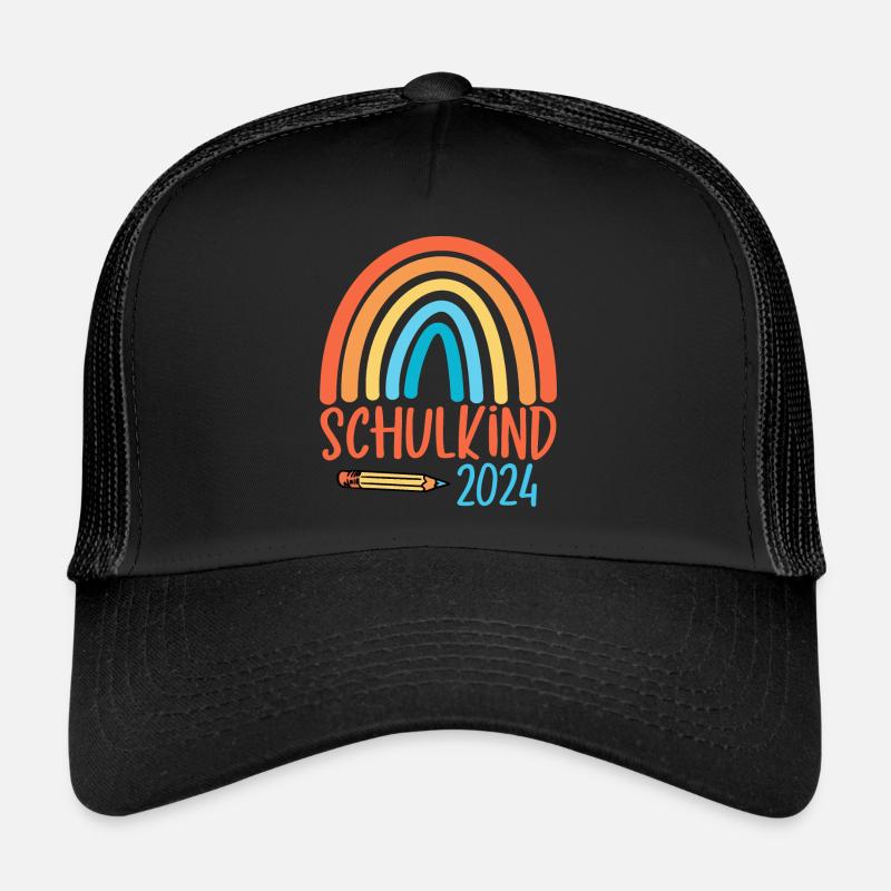 Schulkind 2024 - Trucker Cap - Schwarz/Schwarz
