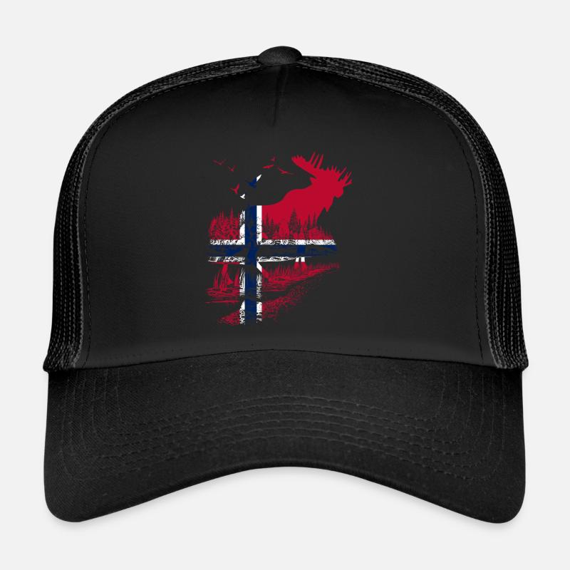 NORWEGEN ELCH - Trucker Cap - Schwarz/Schwarz