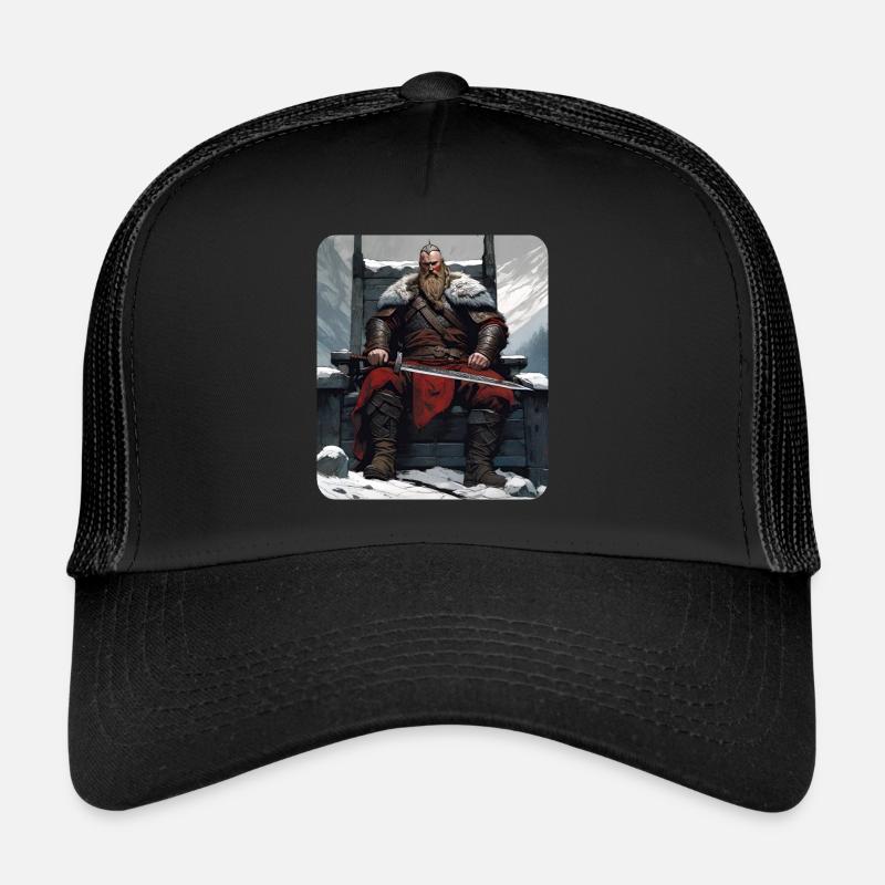 Proud Viking warrior Germanic with sword Trucker Cap