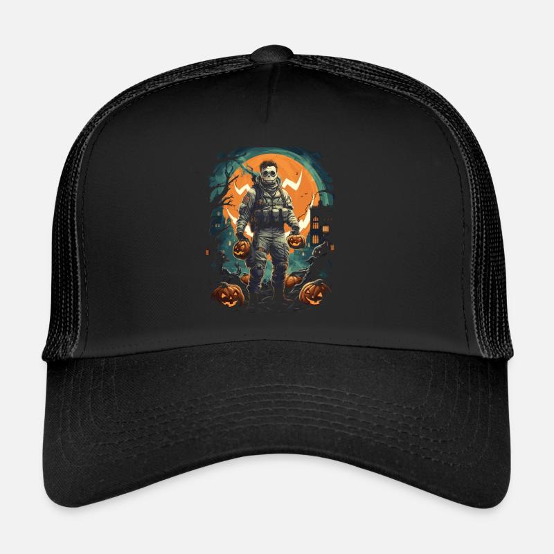 Spooky Fall Out Nuclear Halloween Apocalypse Casquette trucker 