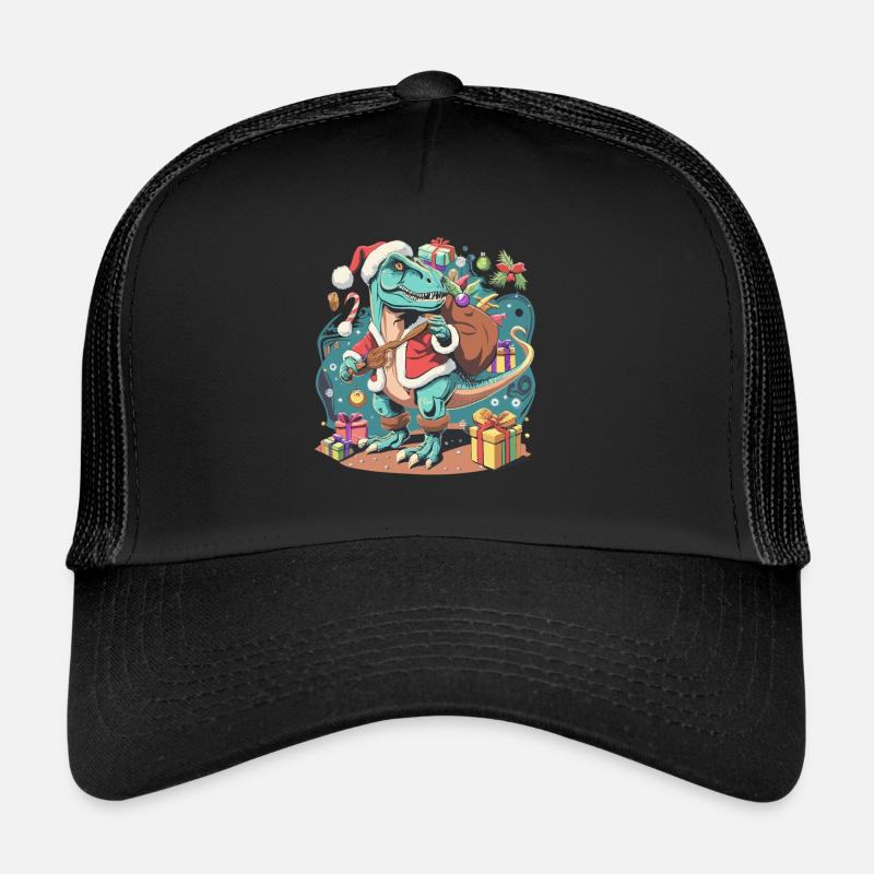 Dinosaur Trex Christmas Trucker Cap