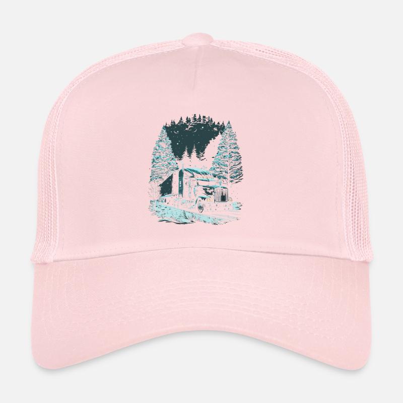 Chauffeur de camion de Noël Semi-remorque de Noël Casquette trucker 