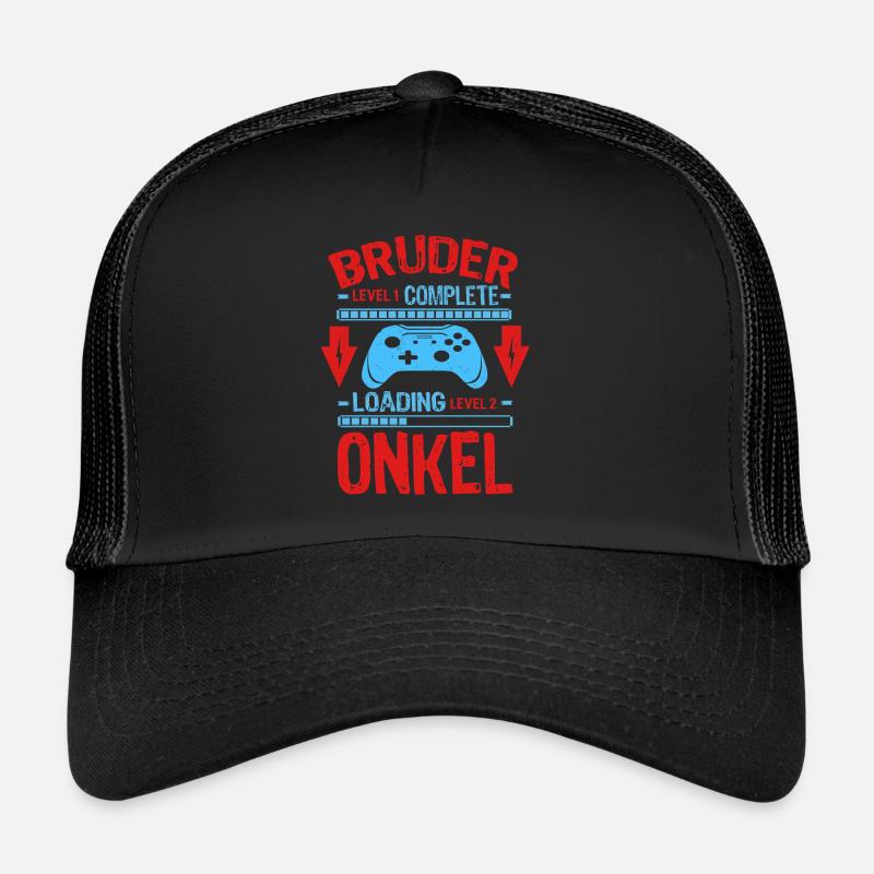 Bruder Level Complete Werdender Onkel Loading - Trucker Cap - Schwarz/Schwarz