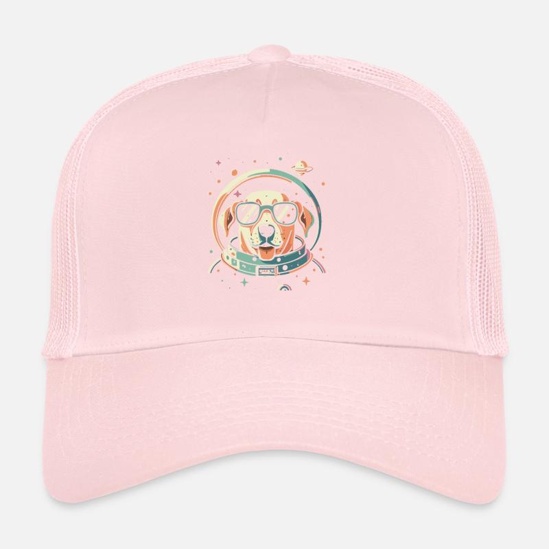 Chemise Labrador de l’espace rétro oeuvre colorée Casquette trucker 