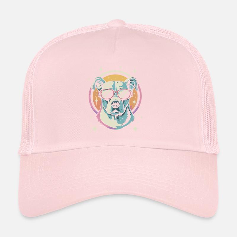 Chemise Labrador de l’espace rétro oeuvre colorée Casquette trucker 
