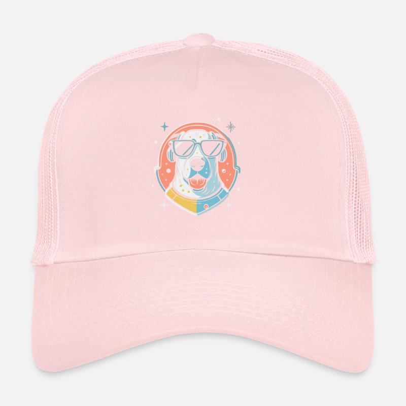 Chemise Labrador de l’espace rétro oeuvre colorée Casquette trucker 