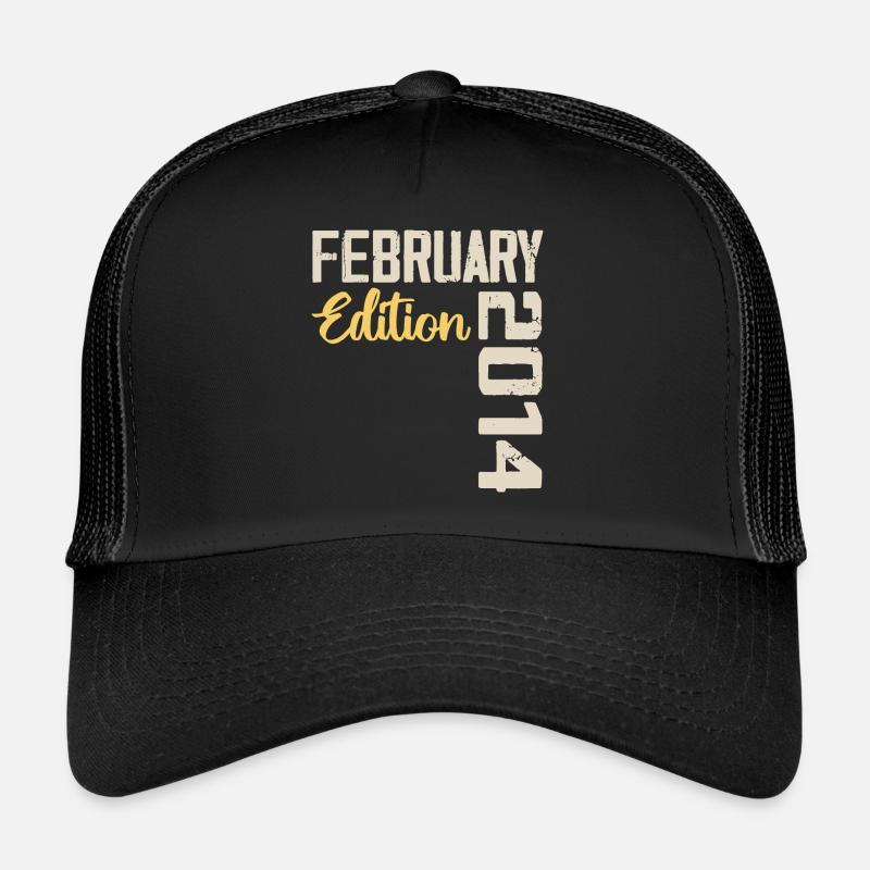 Februar 2014 Jubiläum Februar 2014 Retro - Trucker Cap - Schwarz/Schwarz