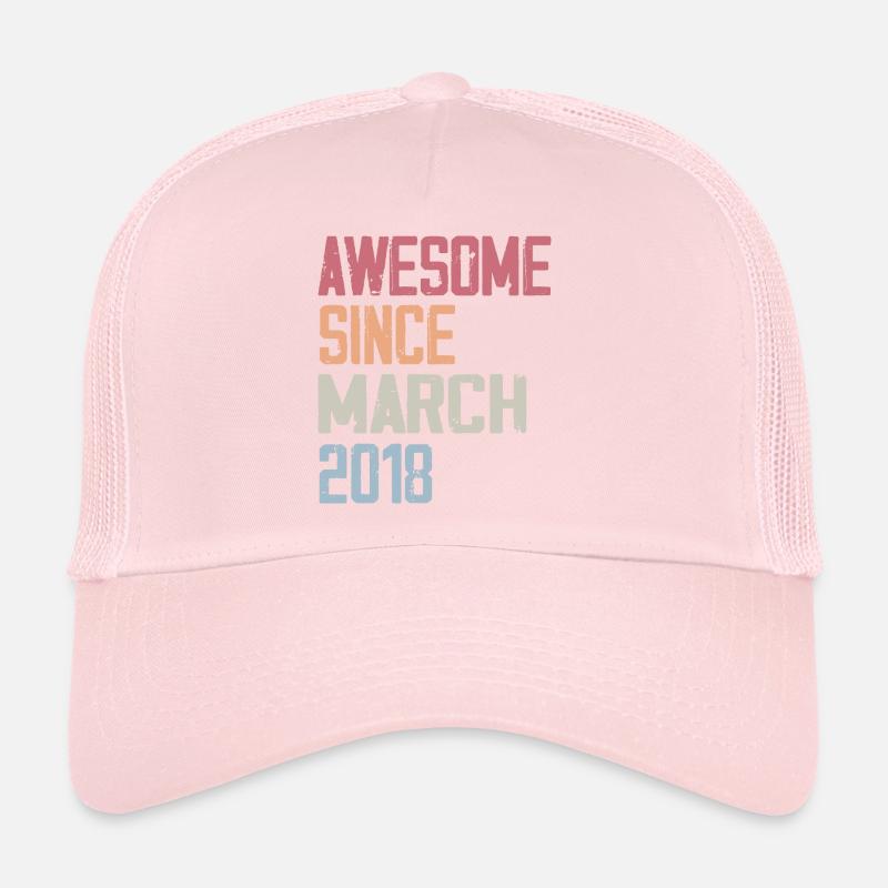 2018 Mars Naissance Anniversaire Mars 2018 Cadeau Casquette trucker 