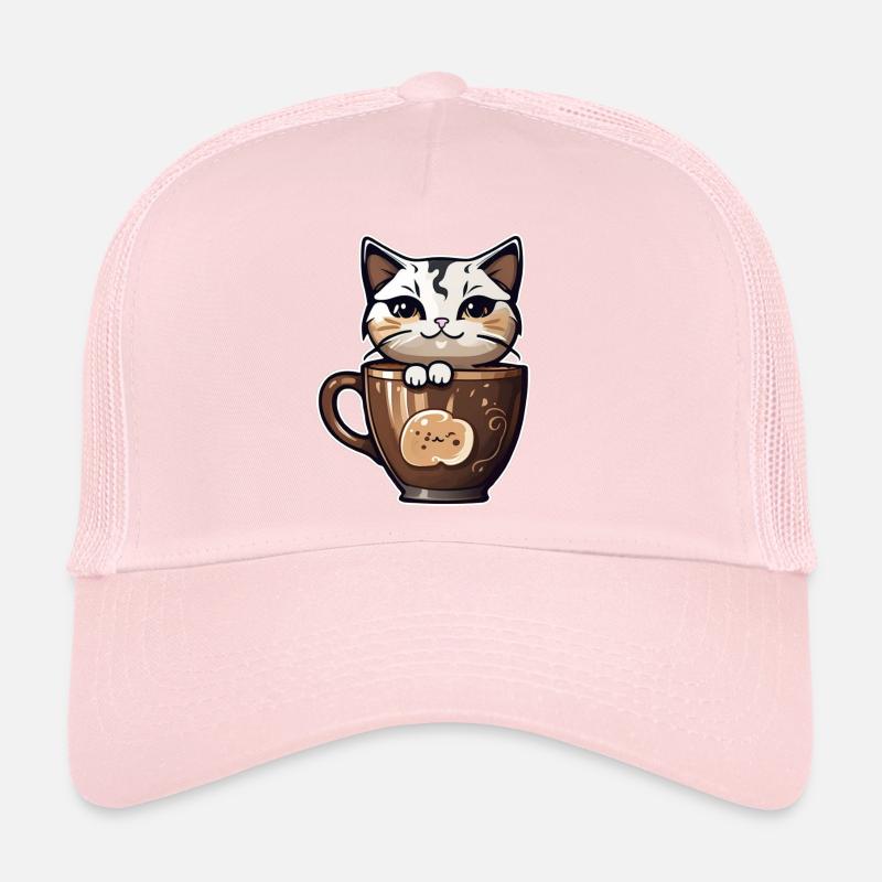 Chat de café mignon Casquette trucker 