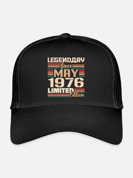 Mai 1976 Mai - Jubilé Mai 1976 - Casquette trucker  - noir/noir - Devant