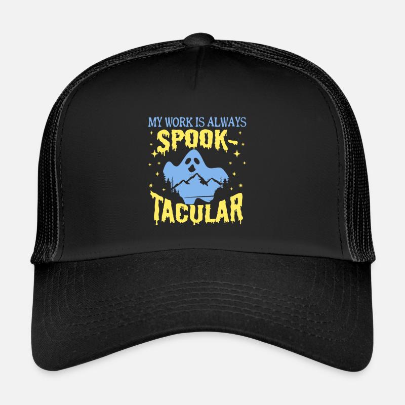 Paranormal Ghost Hunter Mon travail est effrayant Casquette trucker 