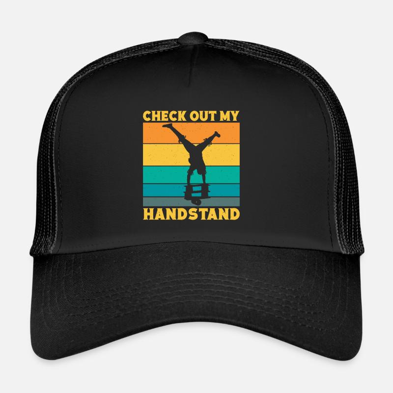 Découvrez mon idée de cadeaux d’artiste de cirque en équilibre sur les mains Casquette trucker 