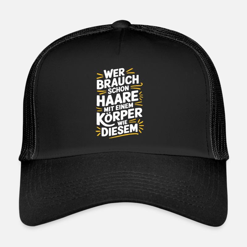Haarausfall Glatze, Lustiges Glatzenträger Trucker Cap