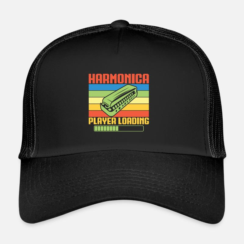 drôle d’harmonica joueur de chargement de l’harmonica Casquette trucker 
