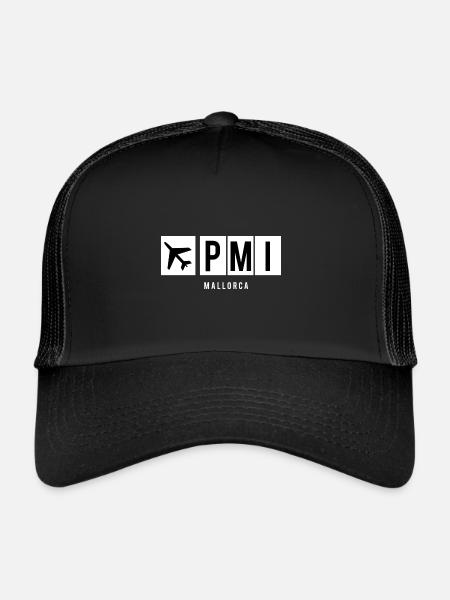 PALMA DE MALLORCA AIRPORT - PMI - Trucker Cap - black/black - Front