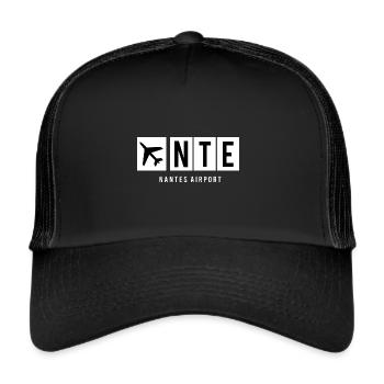 FLUGHAFEN NANTES - NTE - Trucker Cap - Schwarz/Schwarz - Vorne
