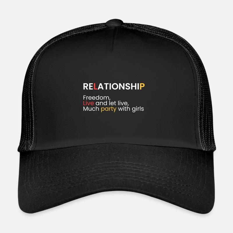 Relationship: Live and let live - Trucker Cap - black/black