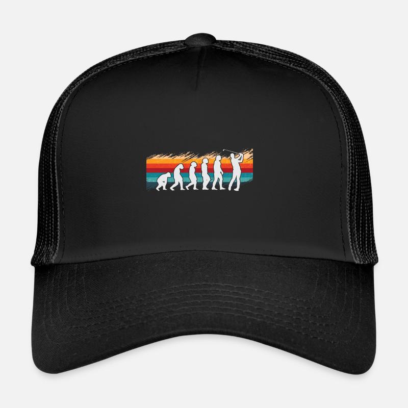 Golf Evolution From Monkey To Men BBall Lovers Trucker Cap