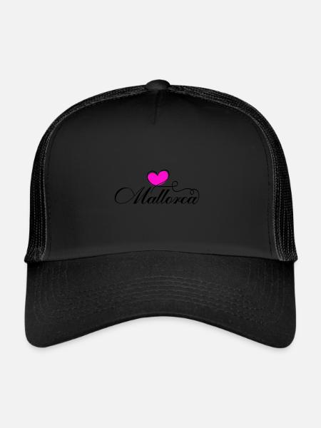 Amour du cœur de Majorque - Casquette trucker  - noir/noir - Devant
