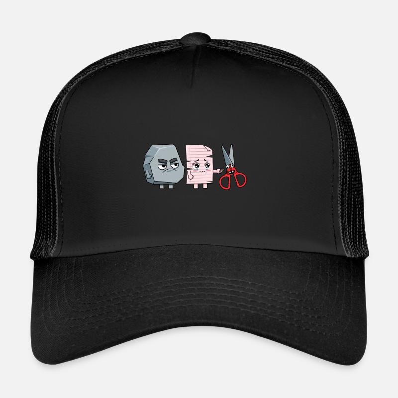 Papier de ciseaux en pierre humoristique drôle Casquette trucker 