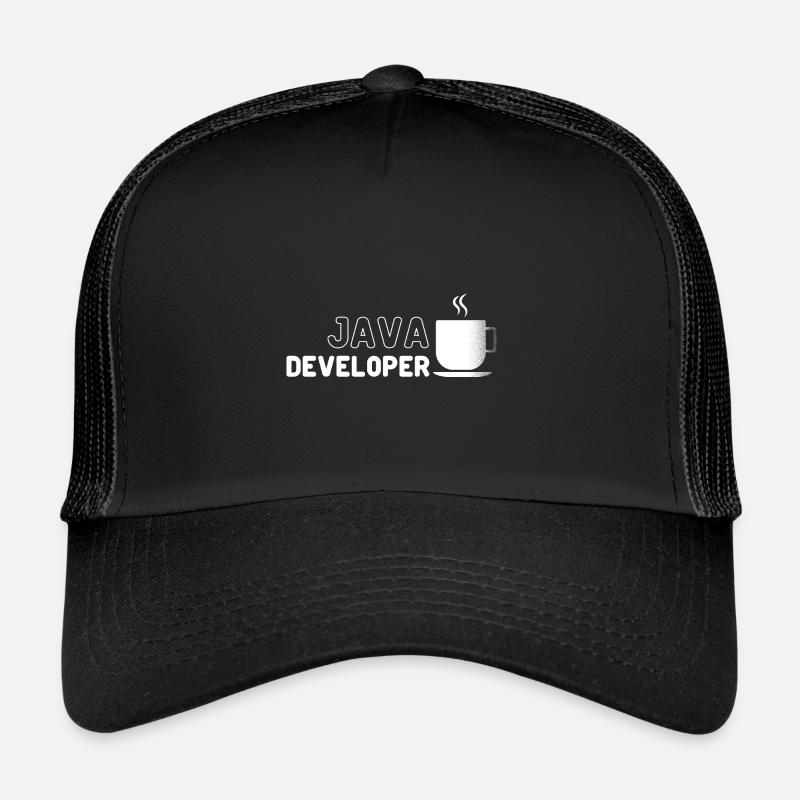 Java Developer Coffee Kaffee - Trucker Cap - Schwarz/Schwarz
