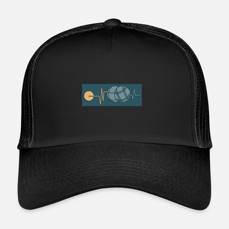 Petanque Petanque Geschenke für einen Petanque - Trucker Cap - Schwarz/Schwarz