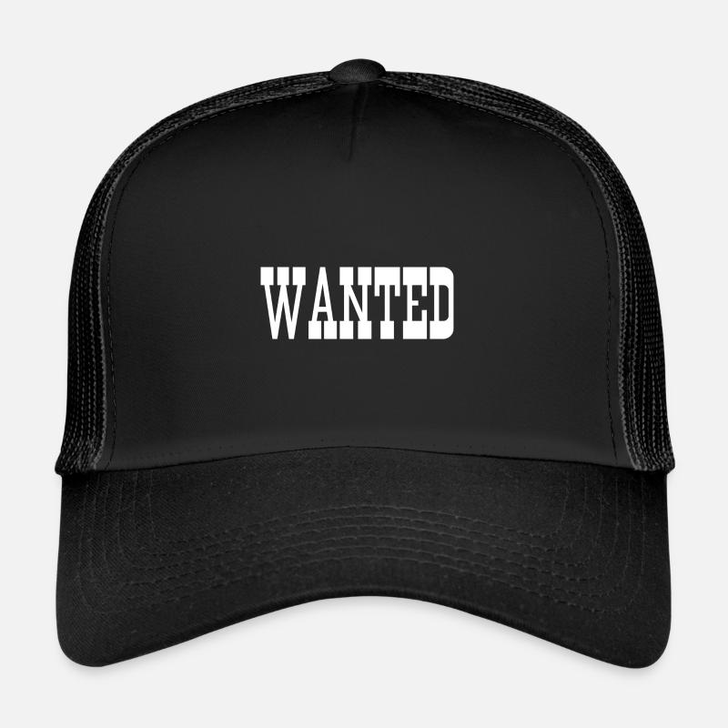 wanted - Casquette trucker  - noir/noir