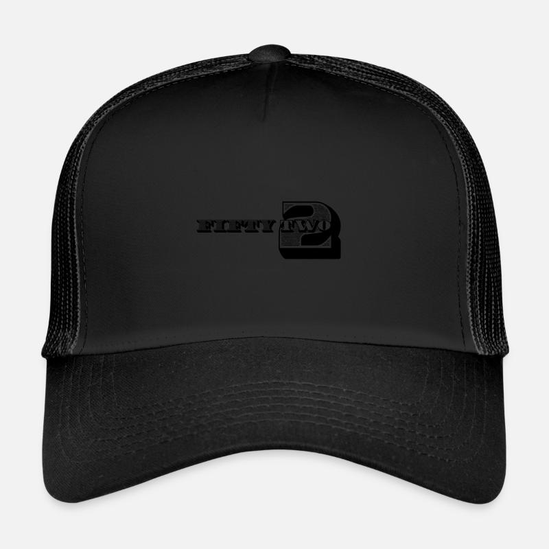 52nd Birthday Gift Ideas for Him Men Shirt - Trucker Cap - black/black