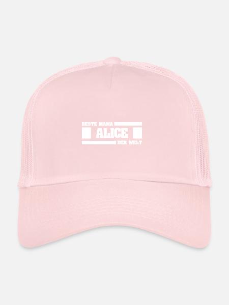 Cadeau pour Alice - Casquette trucker  - rose pâle - Devant