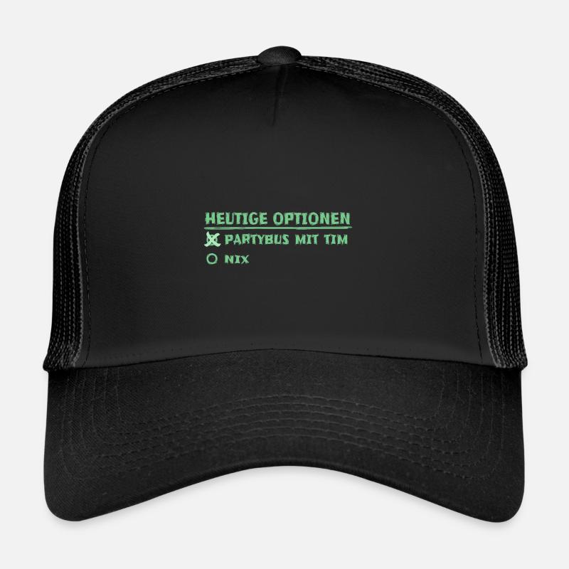 tim - Trucker Cap - Schwarz/Schwarz