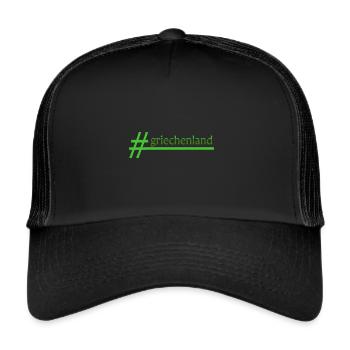 griechenland - Trucker Cap - Schwarz/Schwarz - Vorne