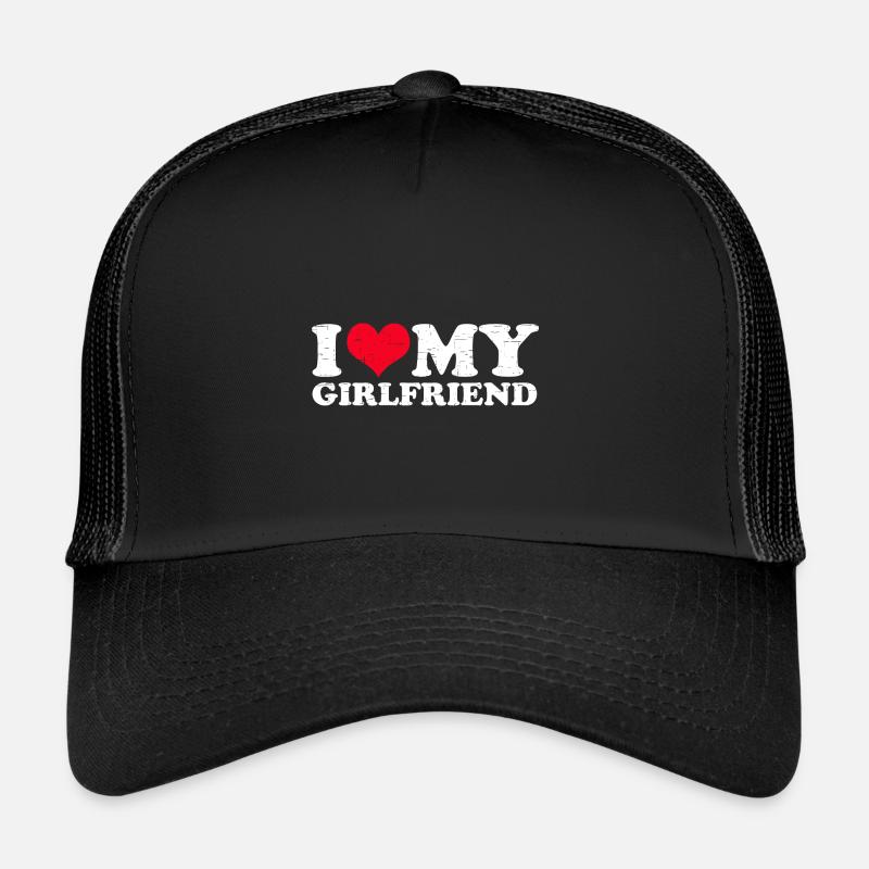 Ich liebe meine Freundin - Trucker Cap - Schwarz/Schwarz