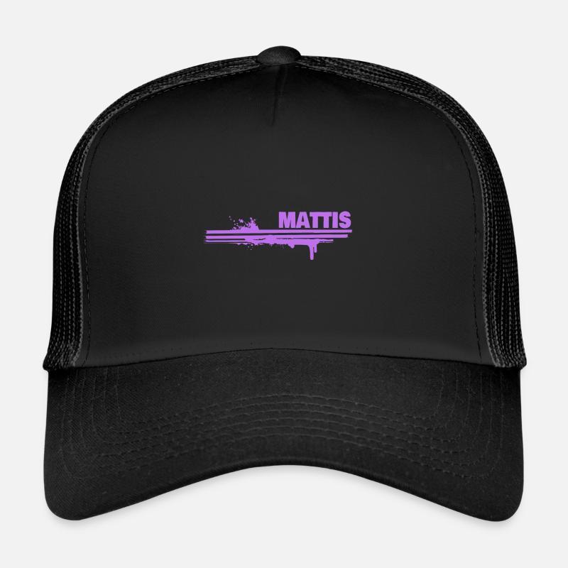 Mattis comme une touche de couleur - Casquette trucker - noir/noir