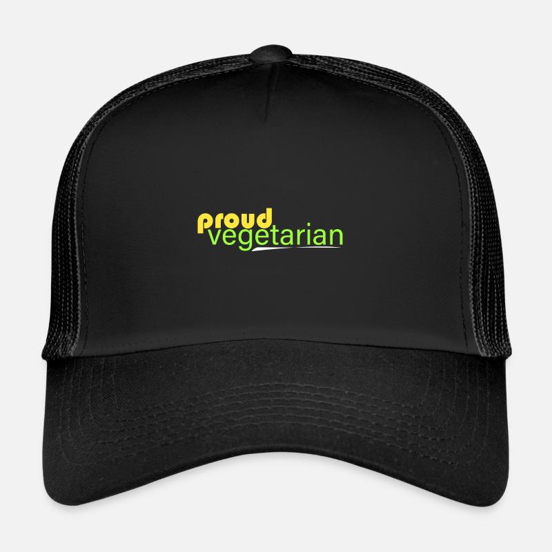 stolzer Vegetarier - Trucker Cap - Schwarz/Schwarz