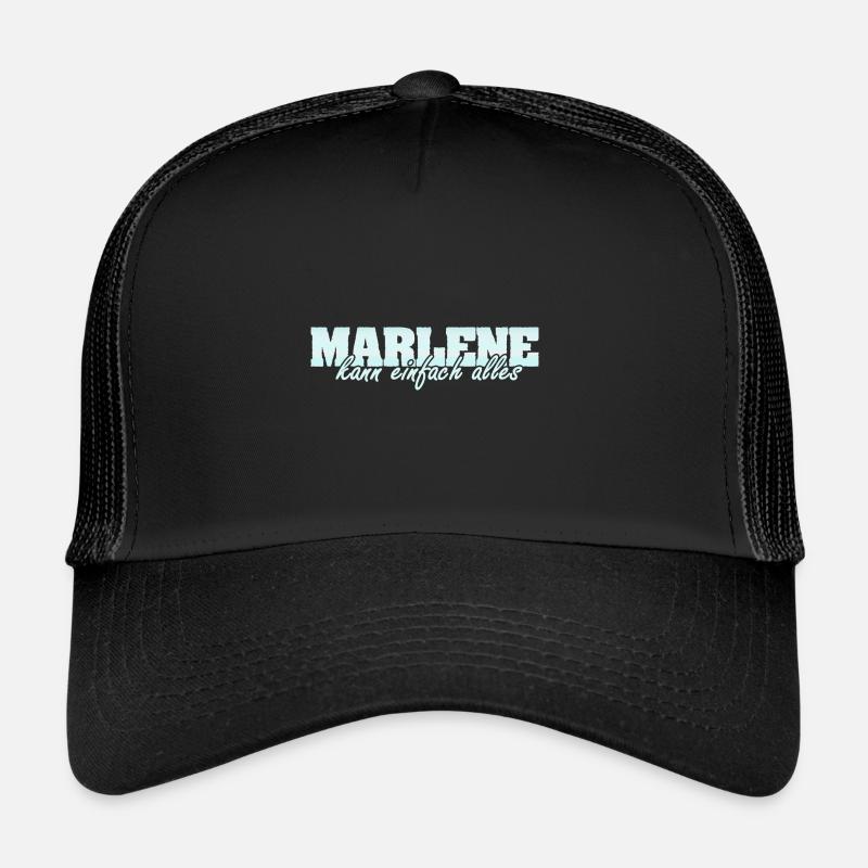 Frau Marlene - Trucker Cap - Schwarz/Schwarz