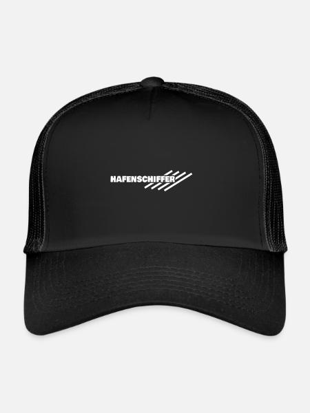 Gift for Harbor Skippers - Trucker Cap - black/black - Front