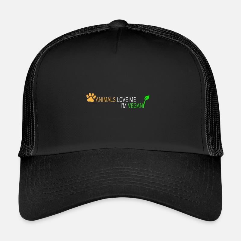 Les animaux m’aiment - Je suis végétalien Casquette trucker 