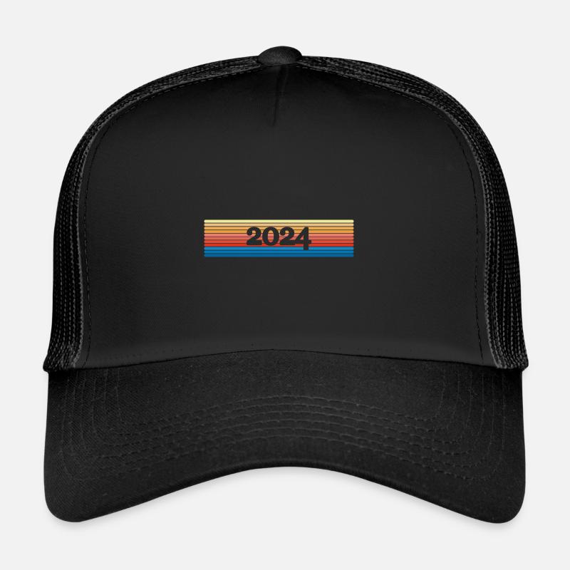 Jahr 2024 - Trucker Cap - Schwarz/Schwarz